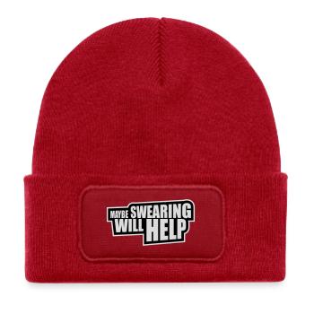 Peut-être que jurer aidera à rendre les propos sarcastiques explicites - Bonnet enfant en polyester recyclé avec patch - rouge classique - Devant