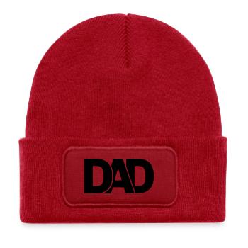 Modern dad logo for dads and dads-to-be - Kids' Recycled Patch Beanie - classic red - Front