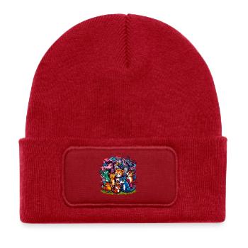 Animals Group Cartoon Colors - Kids' Recycled Patch Beanie - classic red - Front