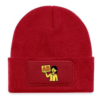 Teacher Elementary School ABC Vector - Kids' Recycled Patch Beanie - classic red - Front