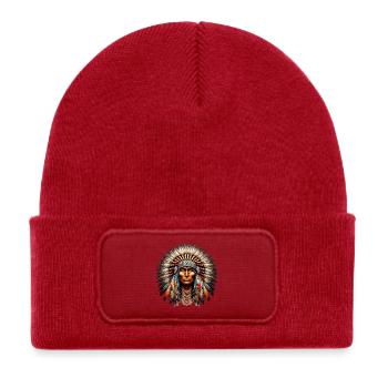 American Indian American Red Skin - Kids' Recycled Patch Beanie - classic red - Front