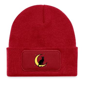Cat Moon Stars Witchcraft - Kids' Recycled Patch Beanie - classic red - Front
