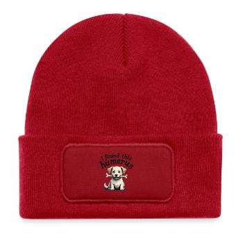 I found this humerus - Kids' Recycled Patch Beanie - classic red - Front