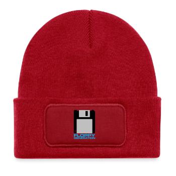 Floppy Generation 3.5 - Kids' Recycled Patch Beanie - classic red - Front