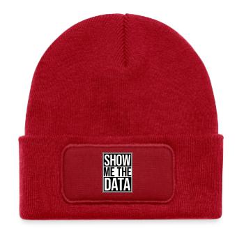 Show Me The Data Lustig Nerd Analyst Sarkastisch - Kinder Recycelter Patch Beanie - klassisch Rot - Vorne