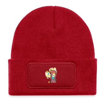 Dragon and onion - Kids' Recycled Patch Beanie - classic red - Front