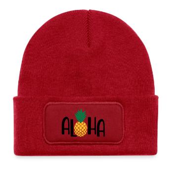 été - Bonnet enfant en polyester recyclé avec patch - rouge classique - Devant
