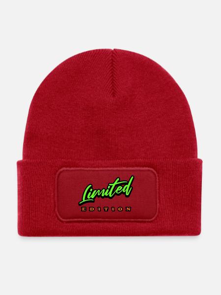 Limited Edition - Kinder Recycelter Patch Beanie - klassisch Rot