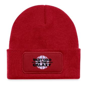 Le meilleur papa dans la galaxie - Bonnet enfant en polyester recyclé avec patch - rouge classique - Devant