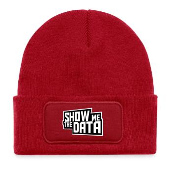 Show Me The Data Lustig Nerd Analyst Sarkastisch - Kinder Recycelter Patch Beanie - klassisch Rot - Vorne