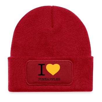 I LOVE PINEAPPLES Pineapple - Kids' Recycled Patch Beanie - classic red - Front