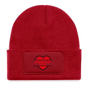 Family Team (Familie / Herz / Liebe / Love / R 2C) - Kinder Recycelter Patch Beanie - klassisch Rot - Vorne