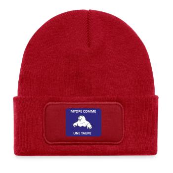 Short-sighted as a mole - Kids' Recycled Patch Beanie - classic red - Front