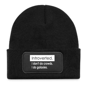 Citations d’introverti - Bonnet enfant en polyester recyclé avec patch - noir - Devant