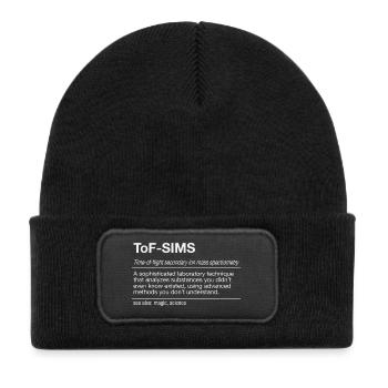 ToF-SIMS Ion Mass Spectrometry - Kids' Recycled Patch Beanie - black - Front