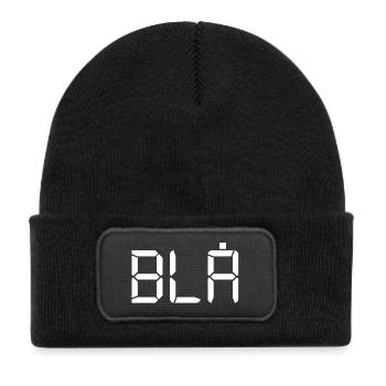 Blue - LCD - Kids' Recycled Patch Beanie - black - Front