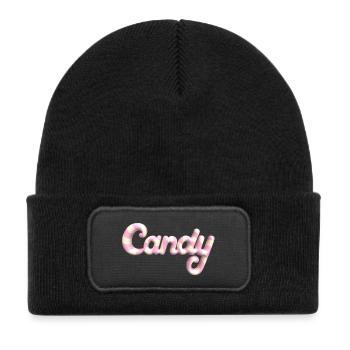 Candy Lettering – 3D Render Candy Style - Kids' Recycled Patch Beanie - black - Front