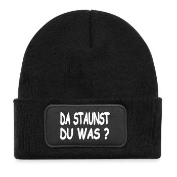 Voiture - Bonnet enfant en polyester recyclé avec patch - noir - Devant