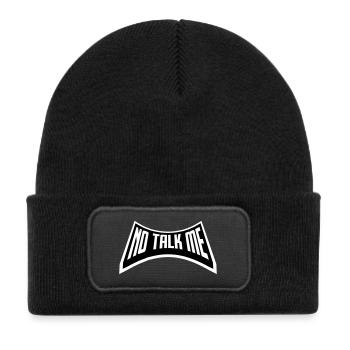 No Talk Me Funny Antisocial Introvert Saying - Kids' Recycled Patch Beanie - black - Front