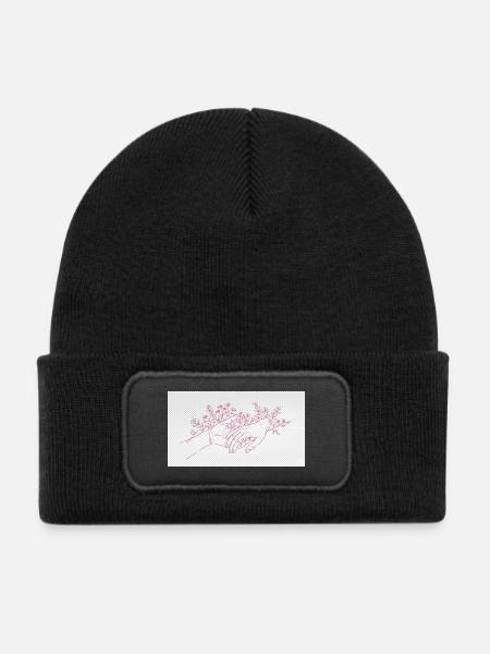 Hand der Beschützerin - Kinder Recycelter Patch Beanie - Schwarz