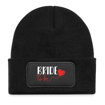 Bride to be bachelor party bride engagement - Kids' Recycled Patch Beanie - black - Front