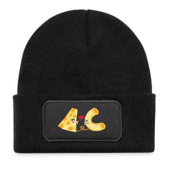 Fromages et nouilles Parfaits Ensemble - Bonnet enfant en polyester recyclé avec patch - noir - Devant