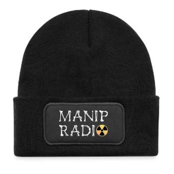 Manip radio Os Humain Anatomie Humour Radiologie - Bonnet enfant en polyester recyclé avec patch - noir - Devant