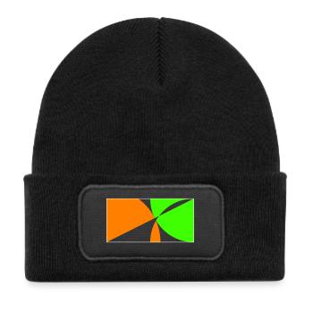 Restez sur la balle! - Bonnet enfant en polyester recyclé avec patch - noir - Devant