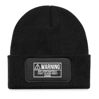 Coding Coding Coding - Kids' Recycled Patch Beanie - black - Front