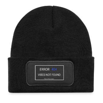 Vibes not found - Kids' Recycled Patch Beanie - black - Front
