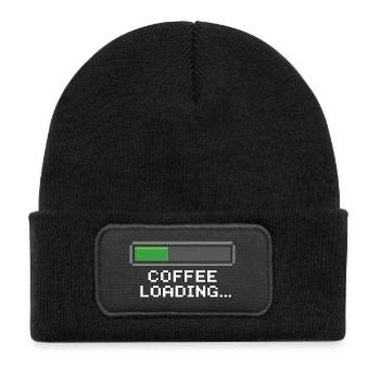 Coffee Loading Bar Pixel - Kids' Recycled Patch Beanie - black - Front