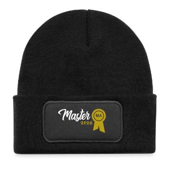 Master's degree passed in 2026 Graduation ceremony - Kids' Recycled Patch Beanie - black - Front