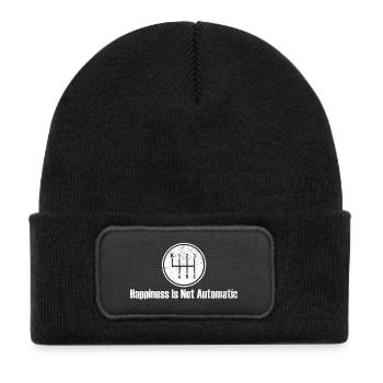 Happiness is Not Automatic Gear Shift - Kids' Recycled Patch Beanie - black - Front