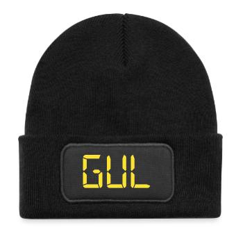 Yellow - LCD - Kids' Recycled Patch Beanie - black - Front
