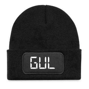 Yellow - LCD - Kids' Recycled Patch Beanie - black - Front