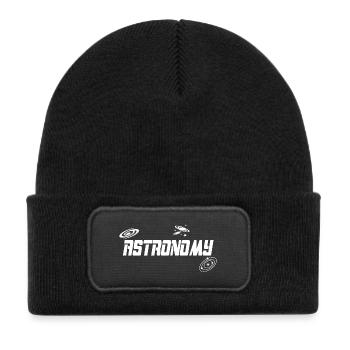 Astronomy - Kids' Recycled Patch Beanie - black - Front