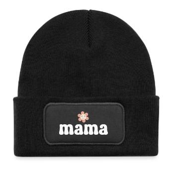 Mutter Mama - Kinder Recycelter Patch Beanie - Schwarz - Vorne
