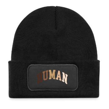Humain Humain Africain - Bonnet enfant en polyester recyclé avec patch - noir - Devant