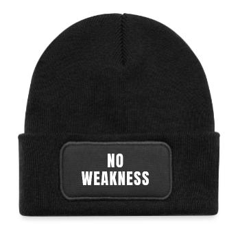 No Weakness Strength Power Mindset Success Growth - Kids' Recycled Patch Beanie - black - Front