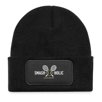 Sweat à capuche Tennis SMASH-o-holic, casquette, haut - Bonnet enfant en polyester recyclé avec patch - noir - Devant
