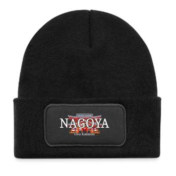 Nagoya, Japan, Osu Kannon Temple, Drawing - Kids' Recycled Patch Beanie - black - Front