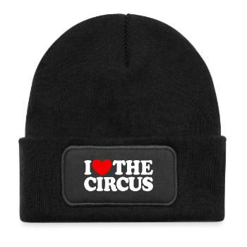 J’adore le cirque - Bonnet enfant en polyester recyclé avec patch - noir - Devant