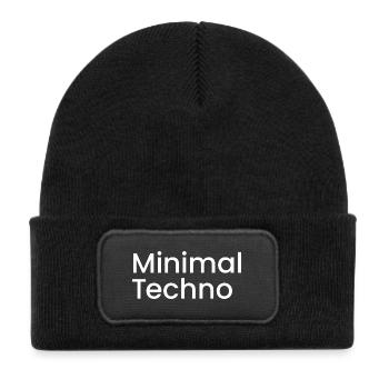 minimal Techno - Kids' Recycled Patch Beanie - black - Front