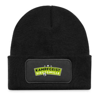 Fighting spirit - The will to win - Football - Kids' Recycled Patch Beanie - black - Front