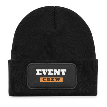 Event Crew Staff Team Event Helper Folder - Kids' Recycled Patch Beanie - black - Front