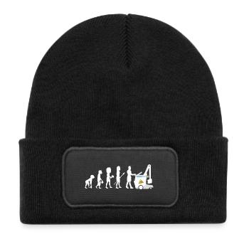 Humor Evolution Manip Mobile Radio Radiology - Kids' Recycled Patch Beanie - black - Front