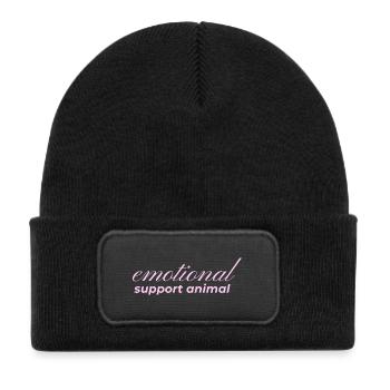 Emotional Support Animal - Kids' Recycled Patch Beanie - black - Front