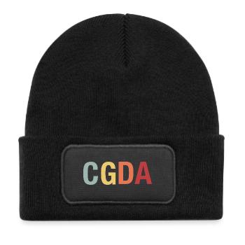 CGDA viola tuning string musician retro - Kids' Recycled Patch Beanie - black - Front
