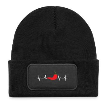 Pepperoni Heartbeat Chili ECG Cuisson - Bonnet enfant en polyester recyclé avec patch - noir - Devant