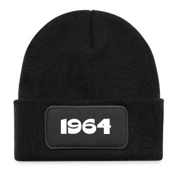 Personalize 1964 60th Birthday Template - Kids' Recycled Patch Beanie - black - Front